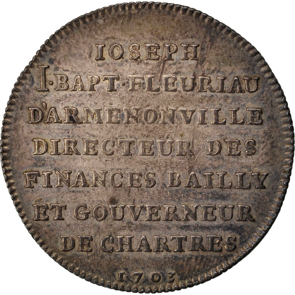 France, Token, Royal, 1703, AU(55-58), Silver, Feuardent:8252