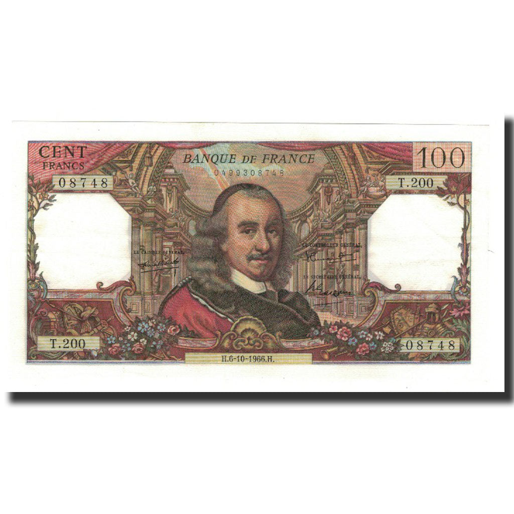 France, 100 Francs, 1966-10-06, AU(55-58), Fayette:65.15, KM:149b