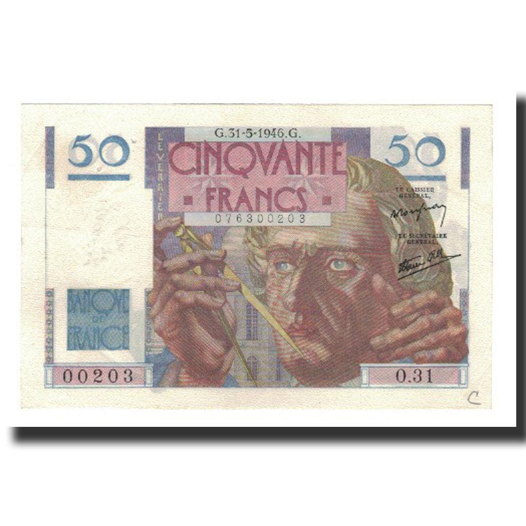 France, 50 Francs, 1946-05-31, AU(55-58), Fayette:20.5, KM:127a