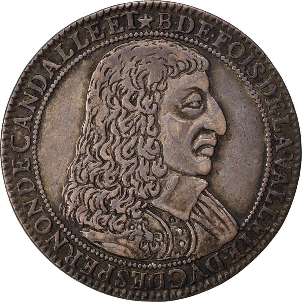 France, Royal, Token, 1648, EF(40-45), Silver, Feuardent #9226, 7.44