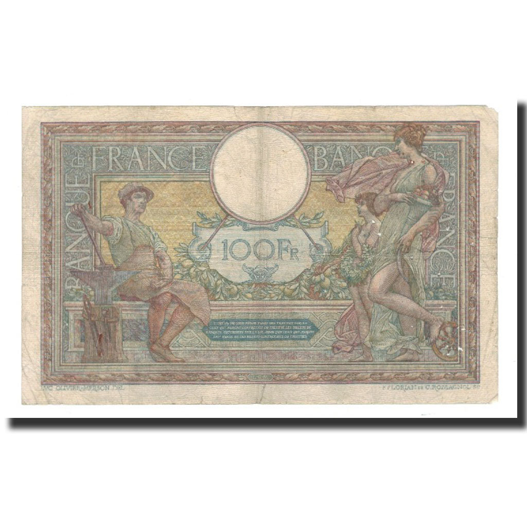 France, 100 Francs, 1921-03-29, VF(20-25), Fayette:23.14, KM:71b