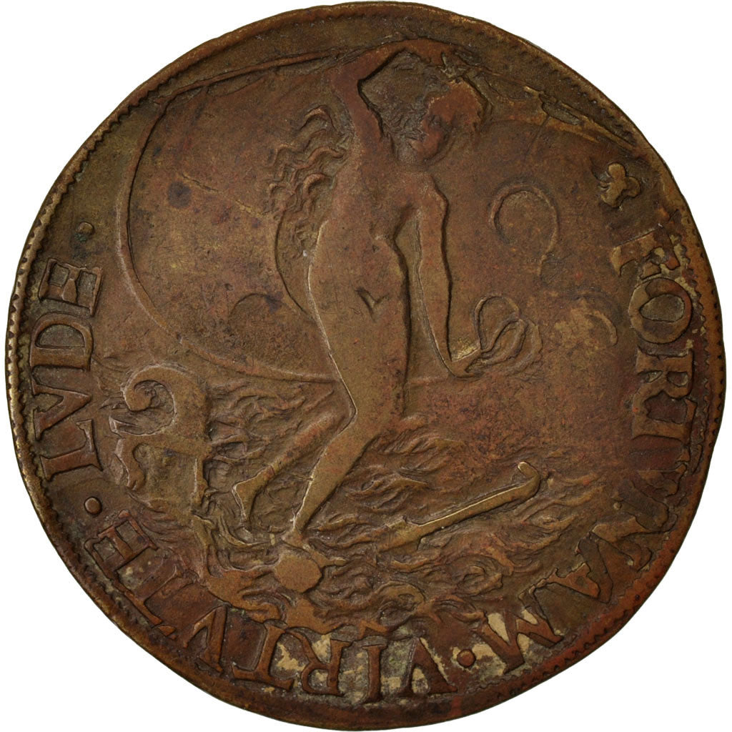 France, Royal, Token, EF(40-45), Copper, Feuardent #8280, 4.15