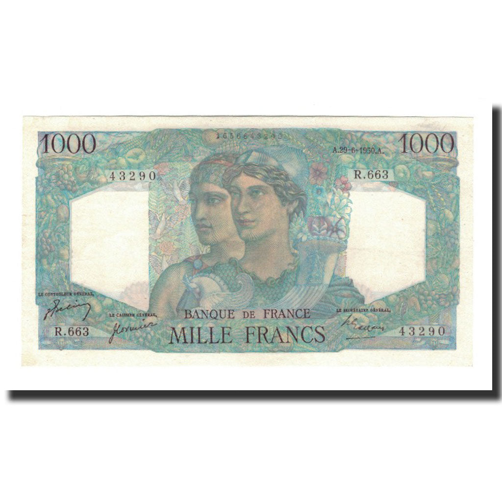 Frankrijk, 1000 Francs, 1950-06-29, SPL, Fayette:41.33, KM:130c
