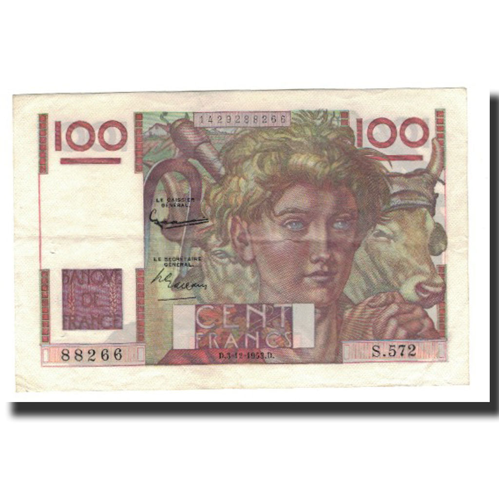 Frankrijk, 100 Francs, 1953-12-03, TTB+, Fayette:28.40, KM:128e
