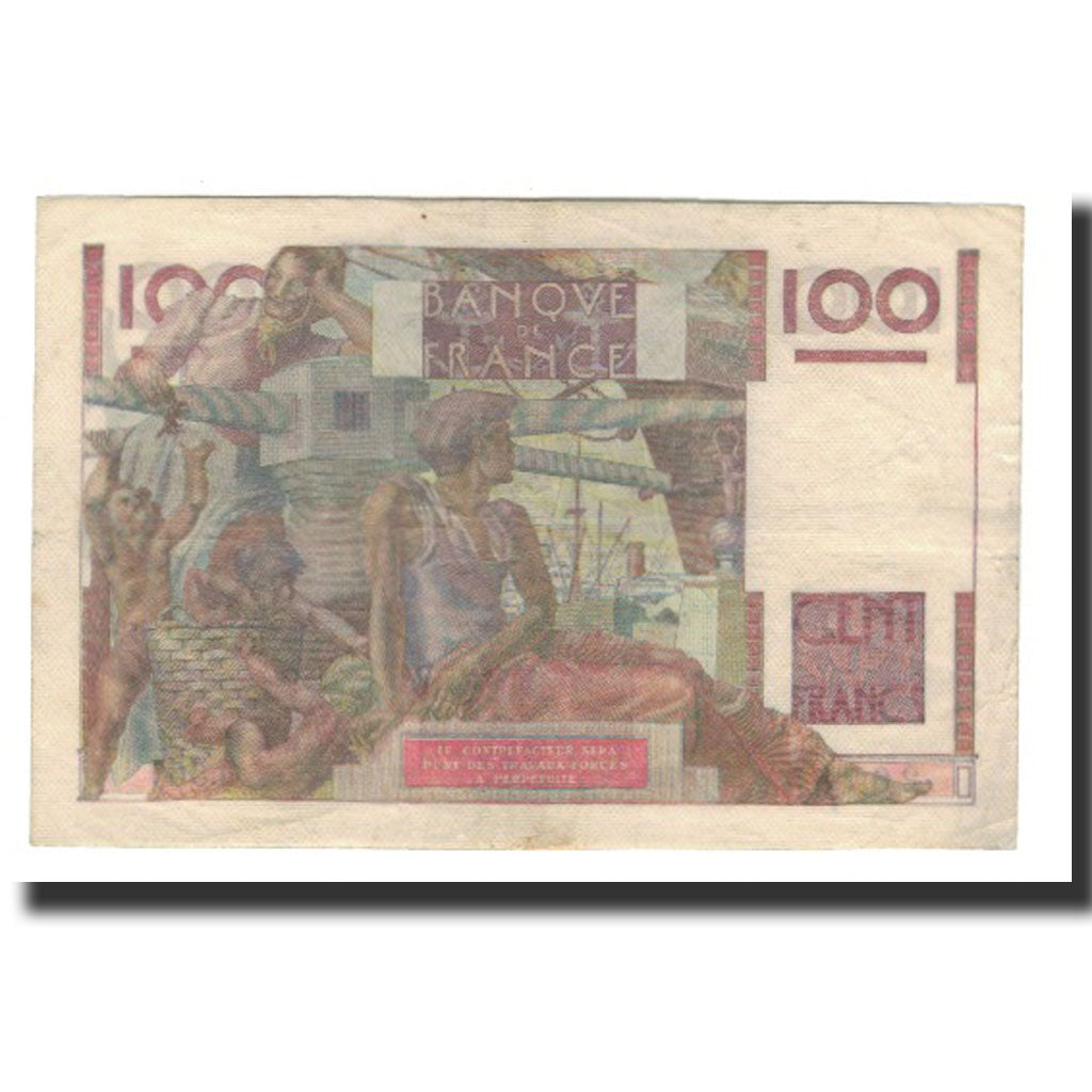 Francja, 100 Francs, 1953-10-01, EF(40-45), Fayette:28b.3, KM:128e