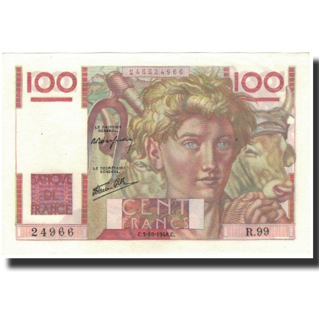 France, 100 Francs, 1946-10-03, NEUF, Fayette:28.9, KM:128a