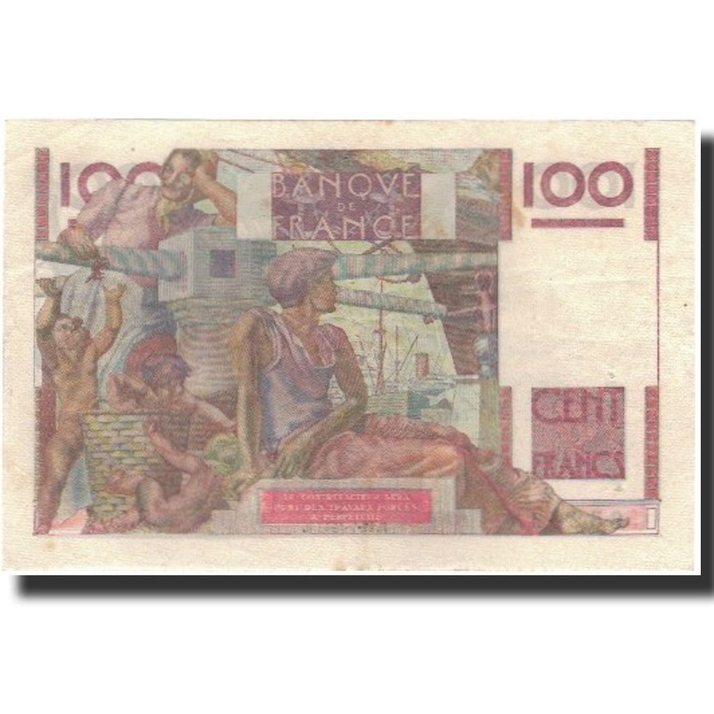Francia, 100 Francs, KM:128b, 1947-07-17, MBC+, Fayette:28.15