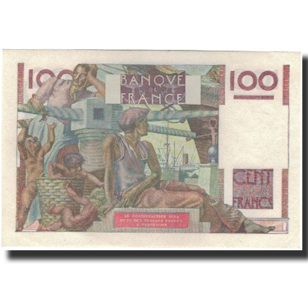 France, 100 Francs, 1945-11-07, UNC(65-70), Fayette:28.1, KM:128a