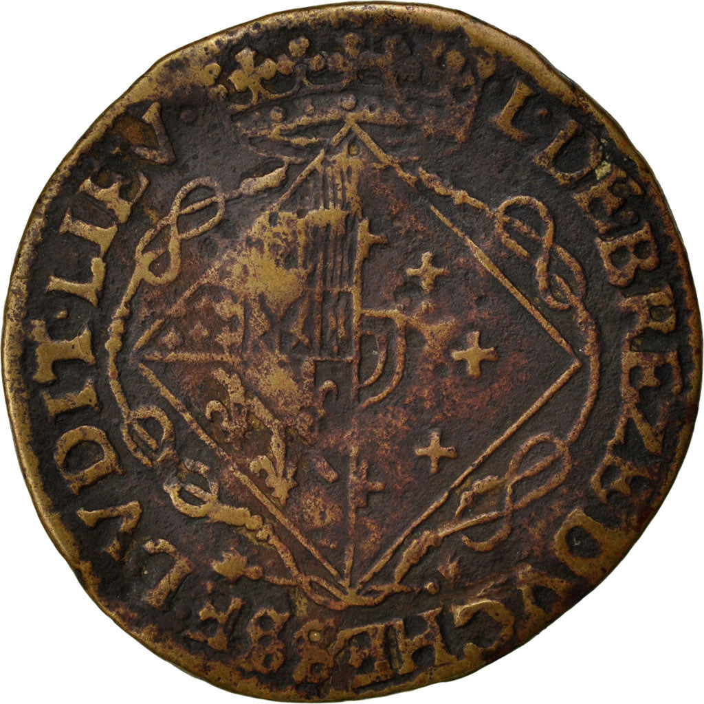 France, Royal, Token, VF(20-25), Copper, Feuardent #7635, 4.41