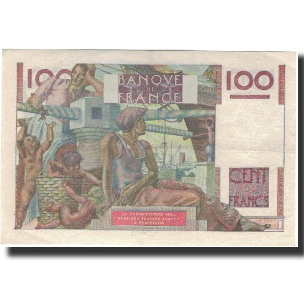 France, 100 Francs, KM:128a, 1945-11-07, AU(55-58), Fayette:28.1