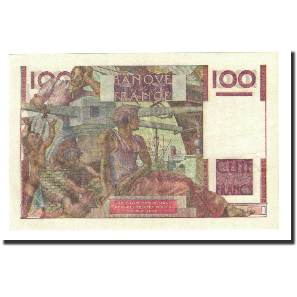 France, 100 Francs, 1953-10-01, AU(55-58), Fayette:28b.3, KM:128e