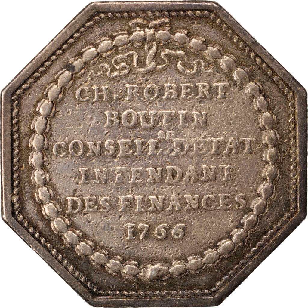 France, Royal, Token, 1766, VF(30-35), Silver, Feuardent #6458, 16.03