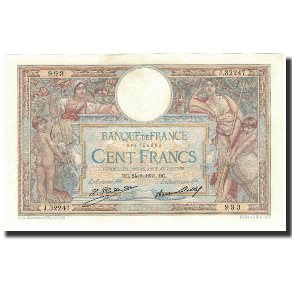 Frankrijk, 100 Francs, 1931-09-24, TTB+, Fayette:24.10, KM:78b
