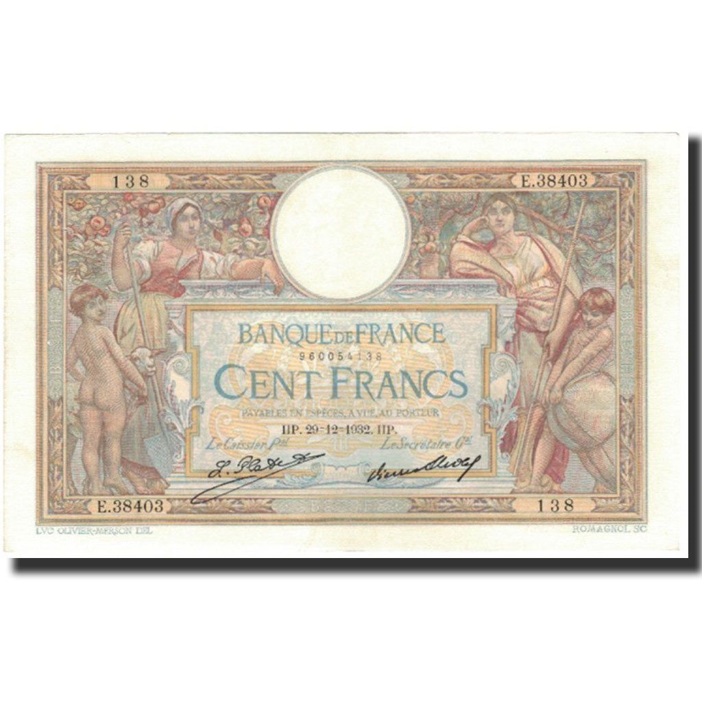 France, 100 Francs, 1932-12-29, AU(50-53), Fayette:24.11, KM:78b