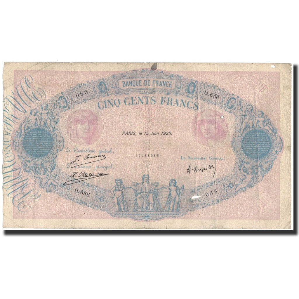 France, 500 Francs, 1923-06-15, F(12-15), Fayette:30.27, KM:66j