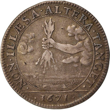 France, Royal, Token, 1671, EF(40-45), Silver, Feuardent #975, 6.25