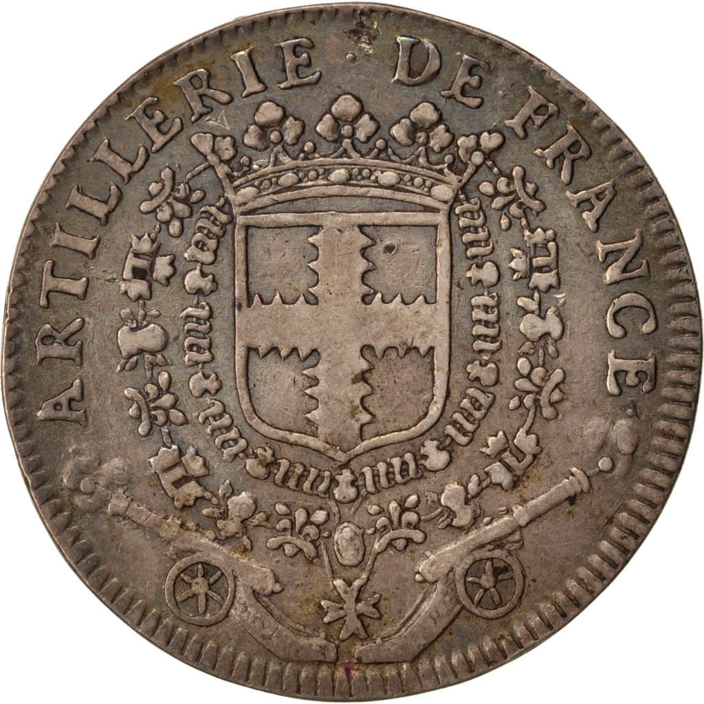 France, Royal, Token, 1671, EF(40-45), Silver, Feuardent #975, 6.25