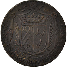 France, Royal, Token, 1639, AU(50-53), Copper, Feuardent #5607, 7.32