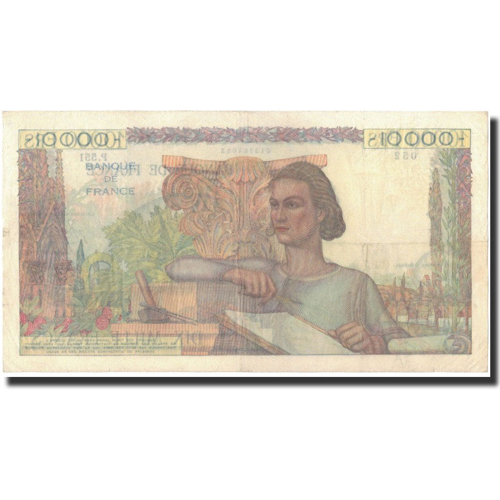 France, 10,000 Francs, 1949-12-22, EF(40-45), Fayette:50.23, KM:132b