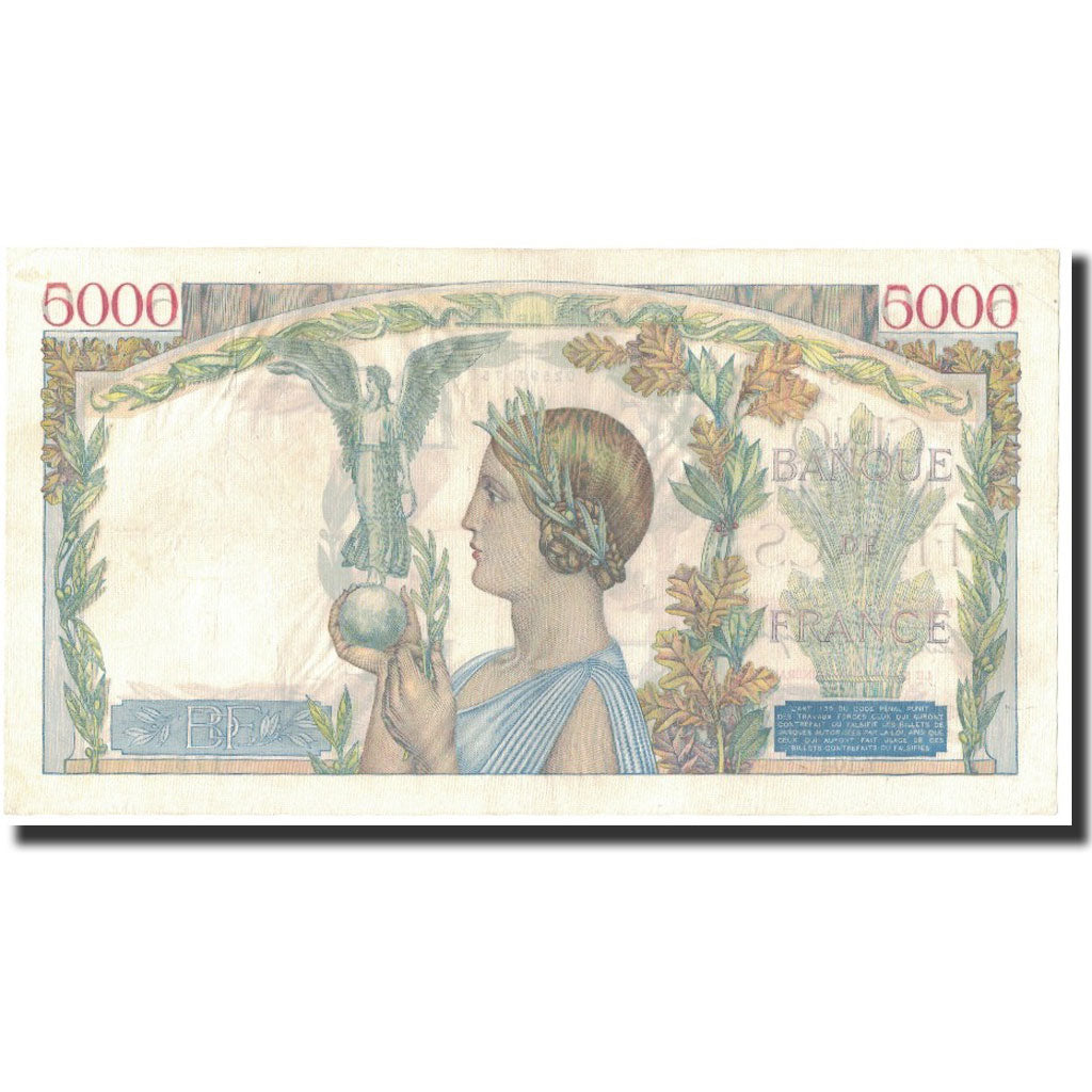 France, 5000 Francs, 1939-01-19, AU(55-58), Fayette:46.2, KM:97b