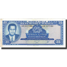 Banknote, Haiti, 25 Gourdes, 1985, KM:243a, AU(55-58)