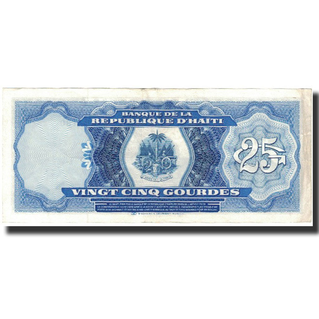 Banknote, Haiti, 25 Gourdes, 1985, KM:243a, AU(55-58)