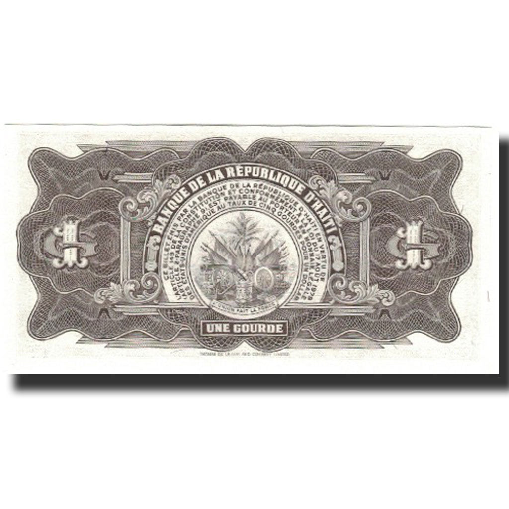 Banknote, Haiti, 1 Gourde, 1968, KM:196a, UNC(65-70)