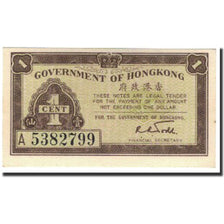 Banknote, Hong Kong, 1 Cent, 1941, KM:313b, UNC(65-70)