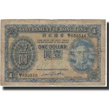 Biljet, Hong Kong, 1 Dollar, 1940, KM:316, AB+