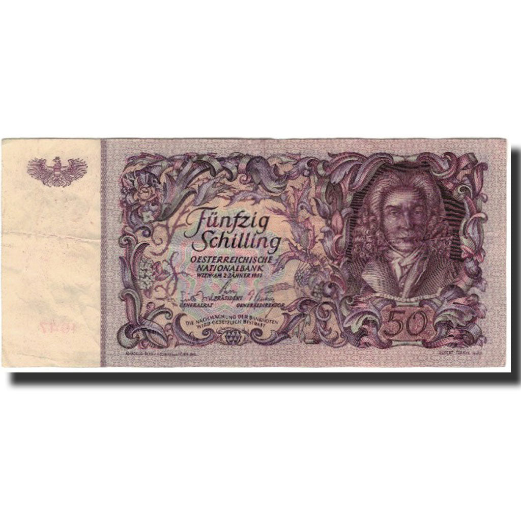 Banknote, Austria, 50 Schilling, 1951-01-02, KM:130, EF(40-45)