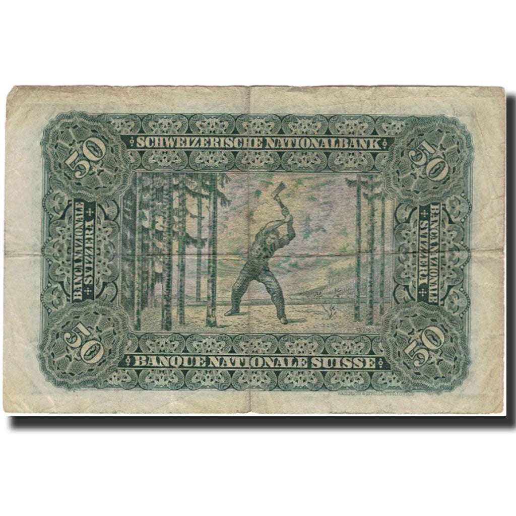Billet, Suisse, 50 Franken, 1947-10-16, KM:34o, B+
