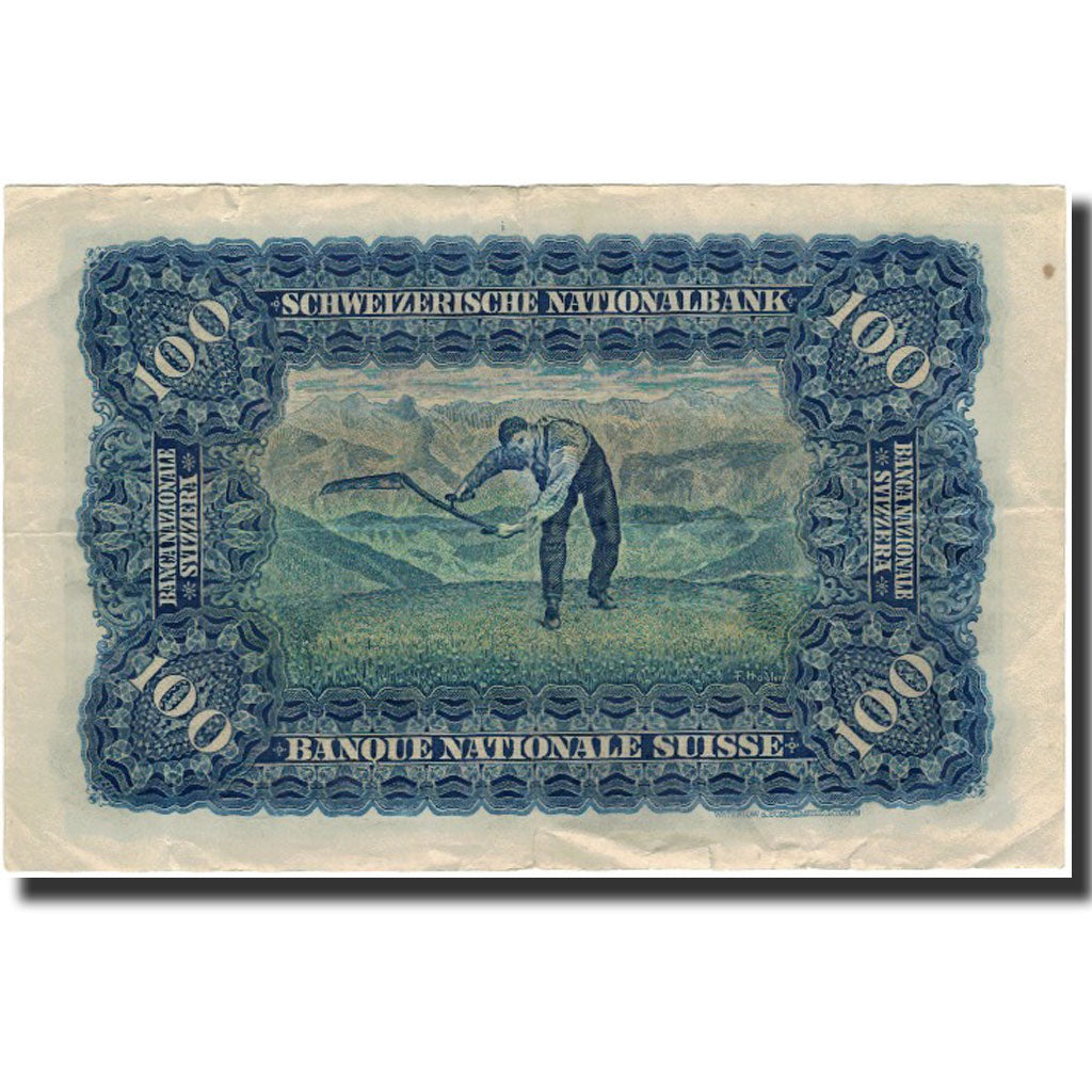 Banknote, Switzerland, 100 Franken, 1944-03-23, KM:35r, VF(20-25)