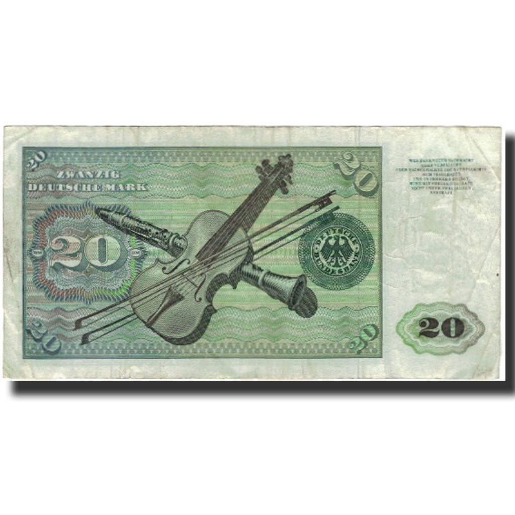 Banknote, GERMANY - FEDERAL REPUBLIC, 20 Deutsche Mark, 1970-01-02, KM:32a