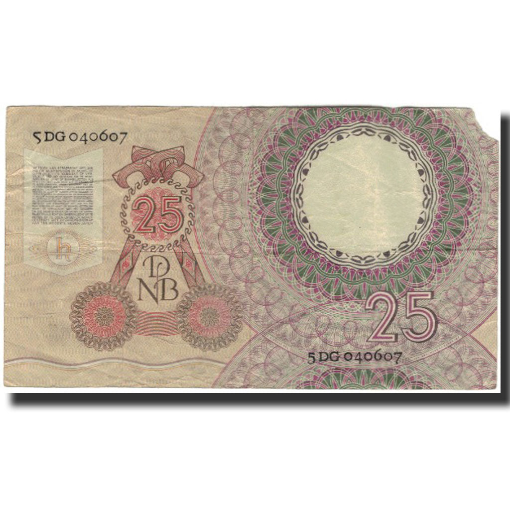 Banknote, Netherlands, 25 Gulden, 1955-04-10, KM:87, VG(8-10)