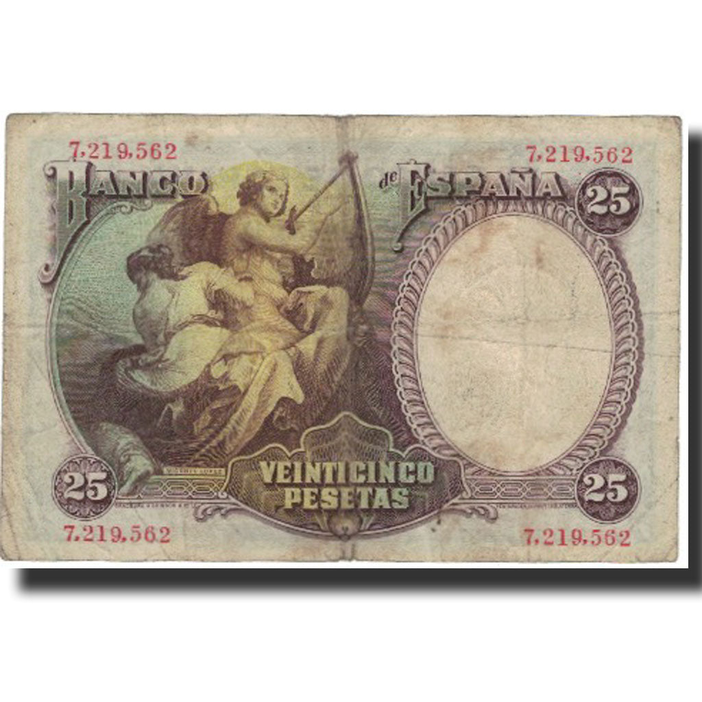 Biljet, Spanje, 25 Pesetas, 1931-04-25, KM:81, B