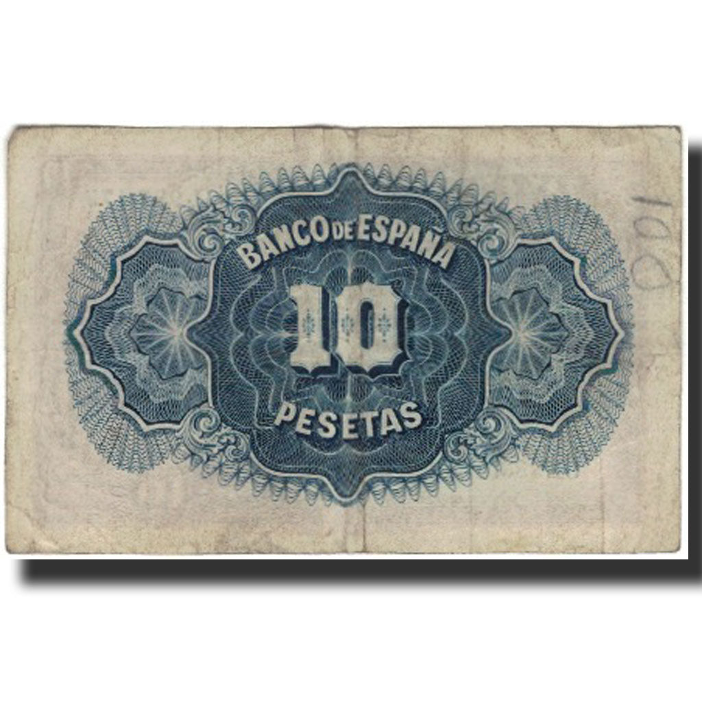 Banknote, Spain, 10 Pesetas, 1935, KM:86a, VG(8-10)
