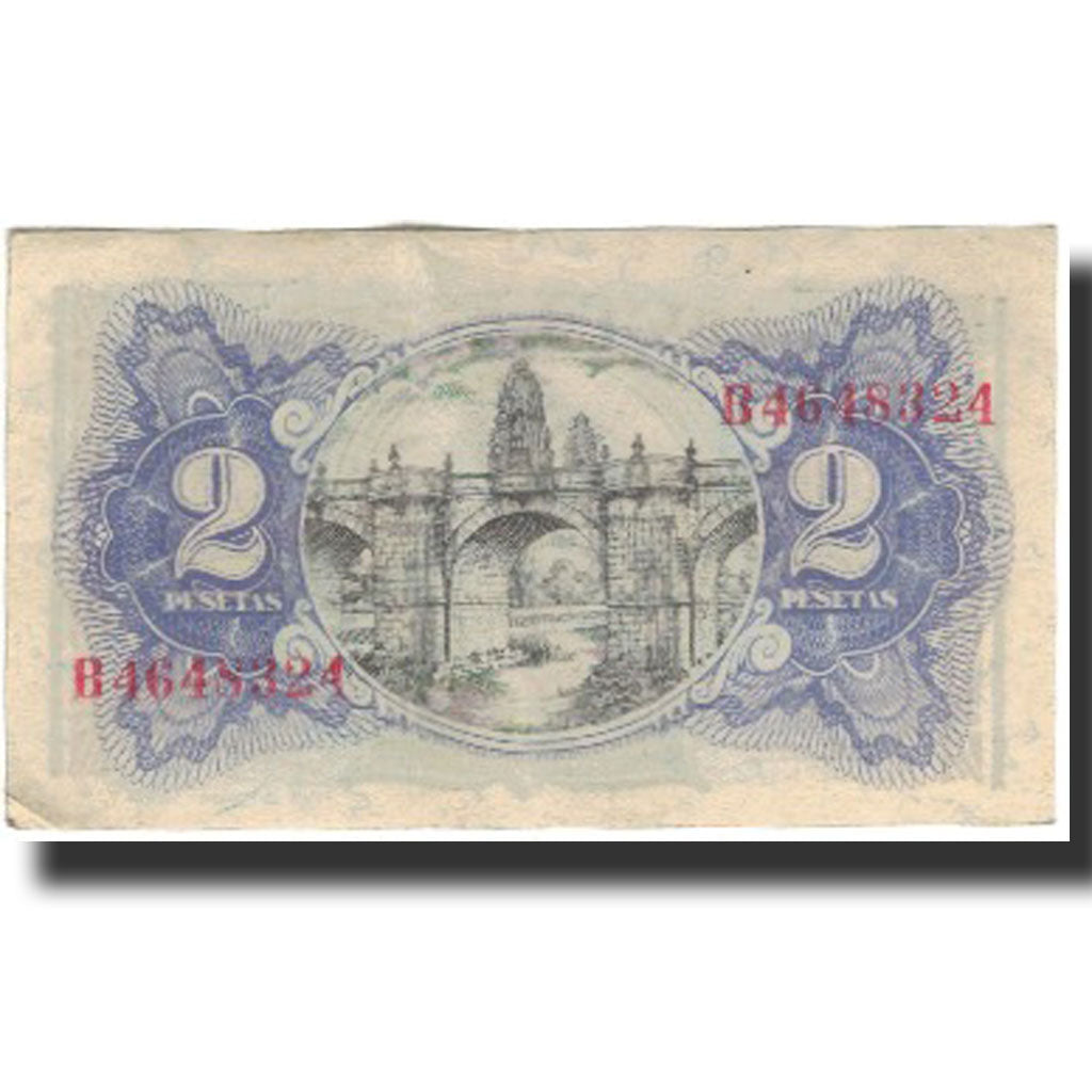 Banknote, Spain, 2 Pesetas, 1938, KM:95, AU(50-53)