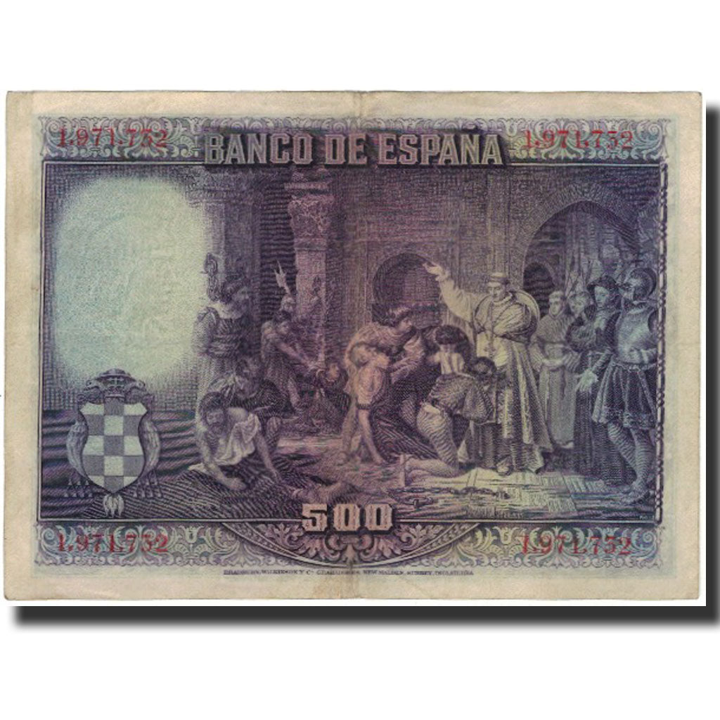 Banknote, Spain, 500 Pesetas, 1928-08-15, KM:77a, F(12-15)