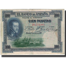 Billete, 100 Pesetas, España, 1925-07-01, KM:69c, RC+
