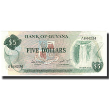 Biljet, Guyana, 5 Dollars, 1983, KM:22d, NIEUW