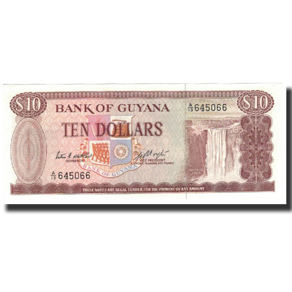 Banknote, Guyana, 10 Dollars, 1983, KM:23c, UNC(65-70)