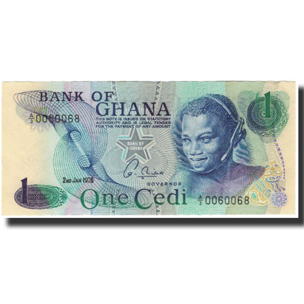 Billet, Ghana, 1 Cedi, 1976-01-02, KM:13c, NEUF