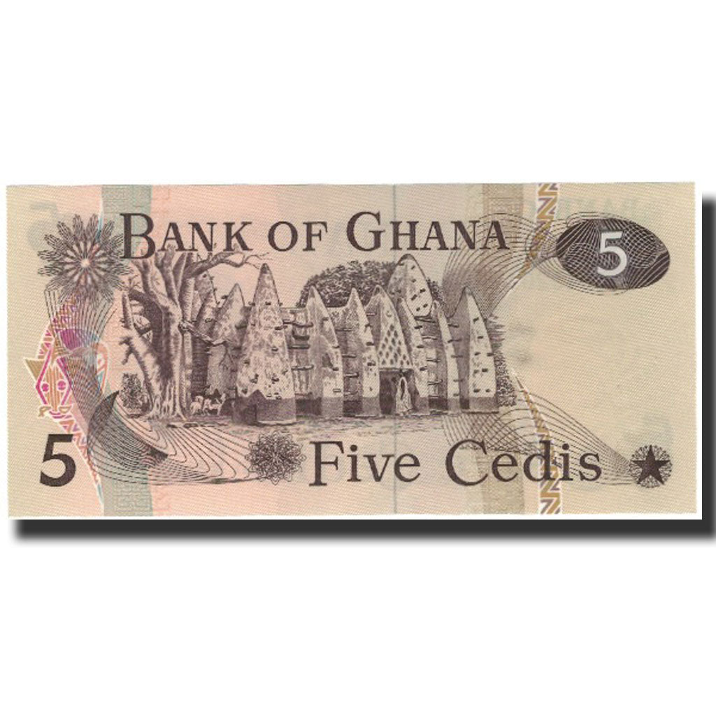 Banknote, Ghana, 5 Cedis, 1977-01-02, KM:15b, UNC(65-70)