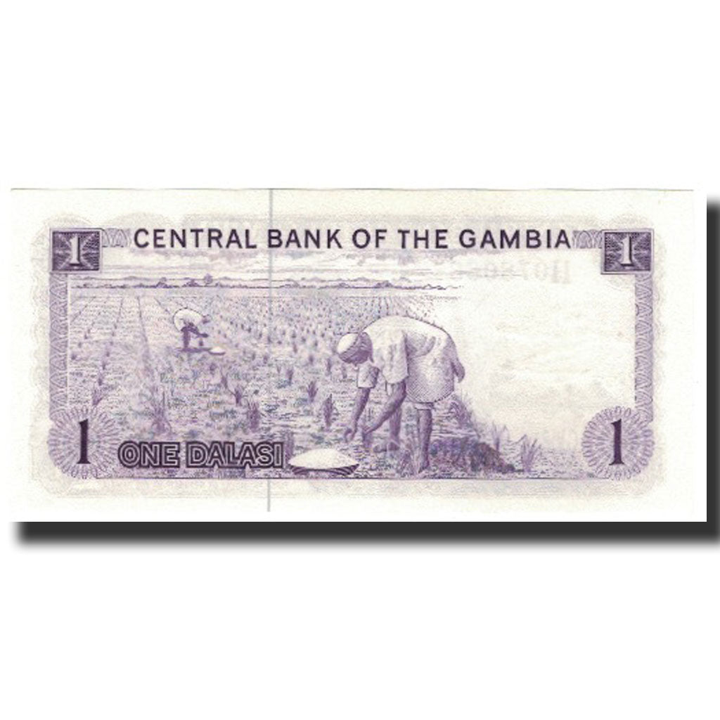 Banknote, The Gambia, 1 Dalasi, UNDATED (1971-1987), KM:4d, UNC(65-70)