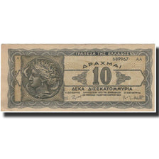 Banknote, Greece, 10,000,000,000 Drachmai, 1944-10-20, KM:134b, AU(50-53)