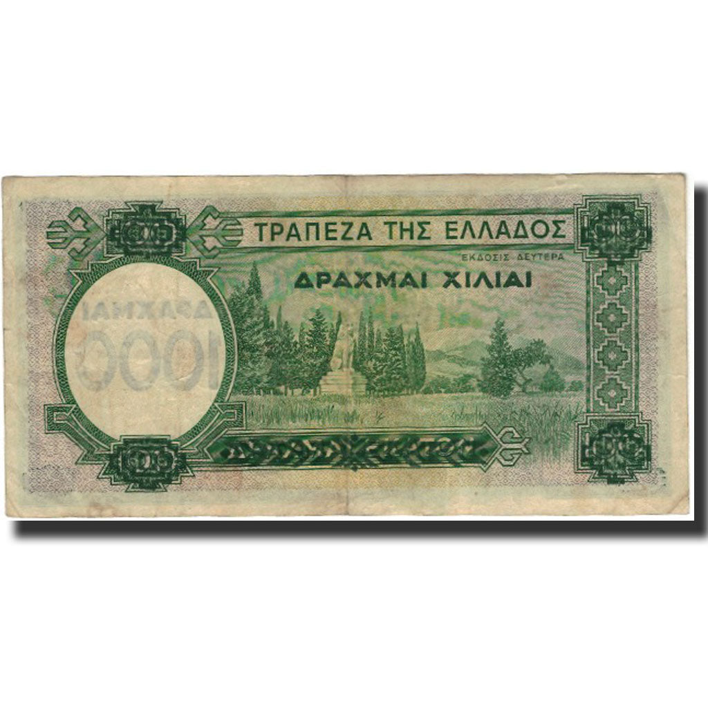 Banknote, Greece, 1000 Drachmai on 100 Drachmai, 1939, KM:111a, AU(50-53)