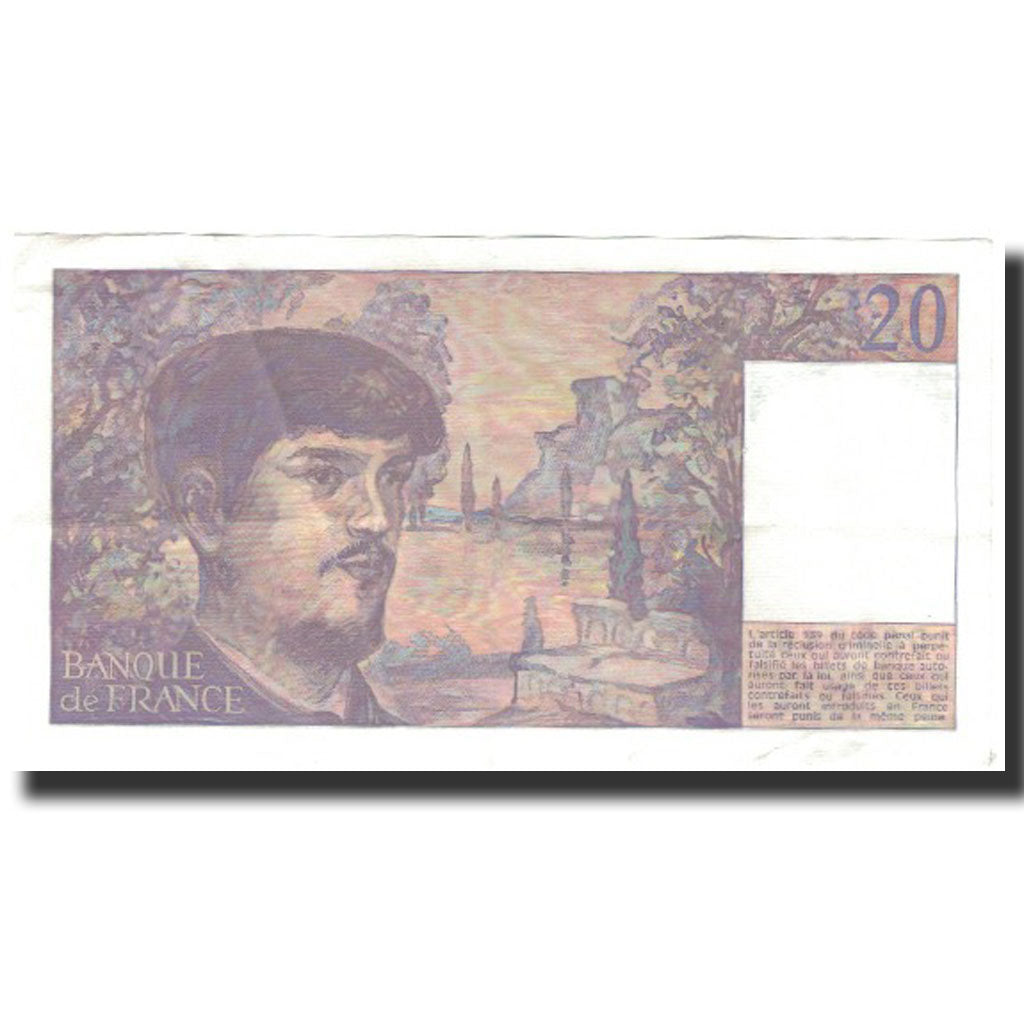Francia, 20 Francs, 20 F 1980-1997 ''Debussy'', 1987, EBC, KM:151b