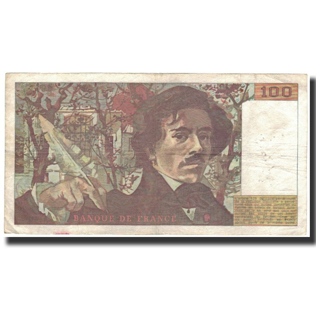 France, 100 Francs, 100 F 1978-1995 ''Delacroix'', 1980, B+, KM:154b