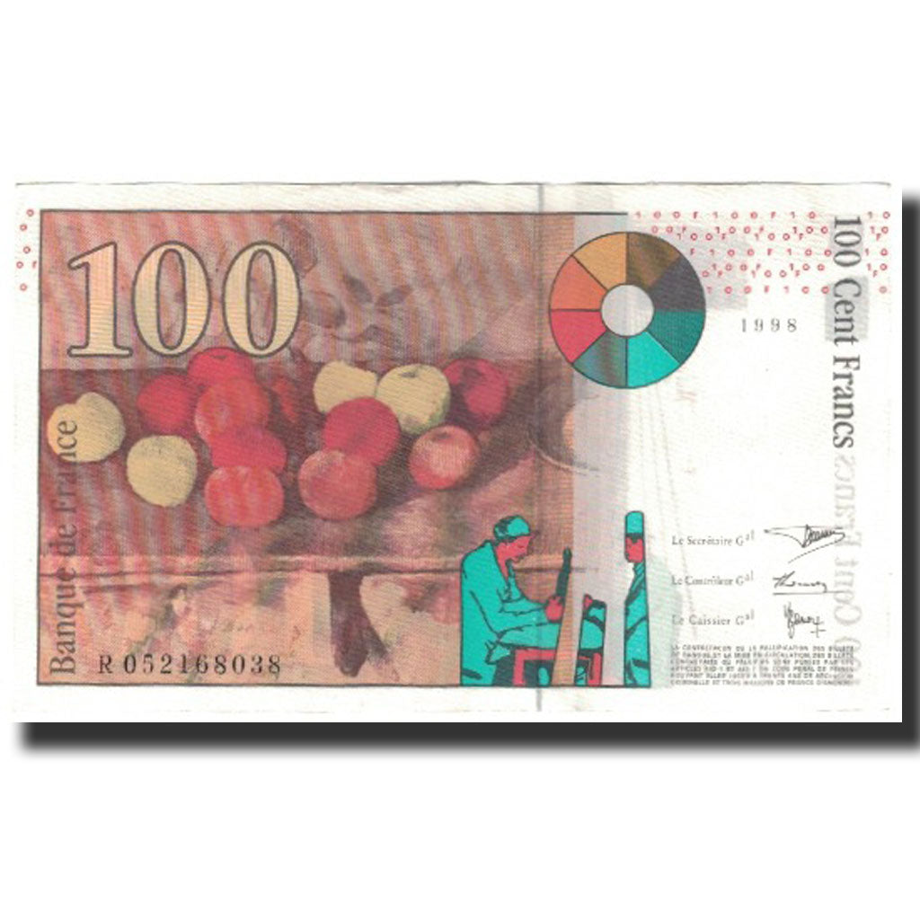 France, 100 Francs, 100 F 1997-1998 ''Cézanne'', 1998, SUP+, Fayette:74.2