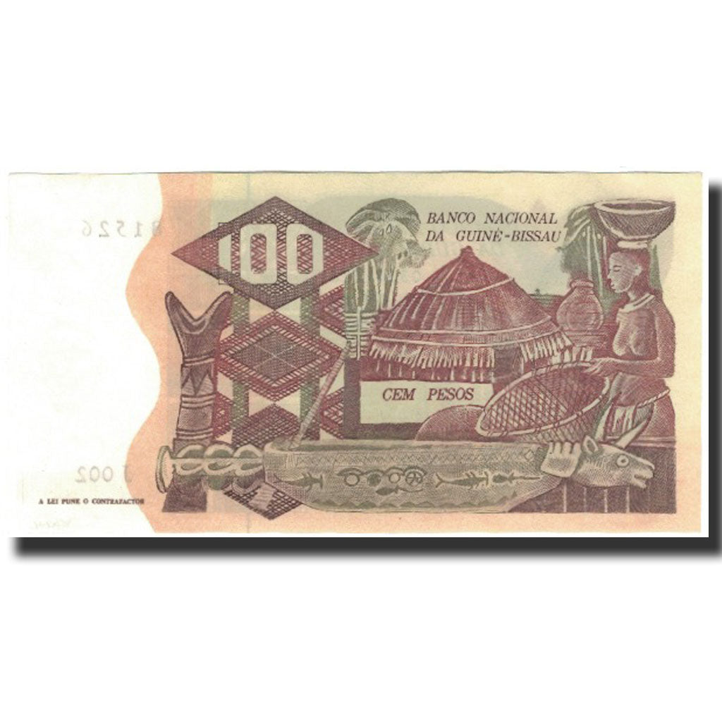 Banknote, Guinea-Bissau, 100 Pesos, 1975-09-24, KM:2a, UNC(60-62)